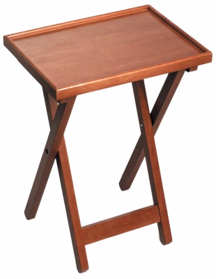 TABLETTES D'APPOINT MERISIER - LOT DE 2