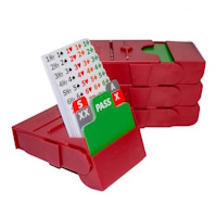 LOT DE 4 BOITES A ENCHERES ROUGE