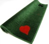 TAPIS DE BRIDGE effet velours vert 77x77 cm