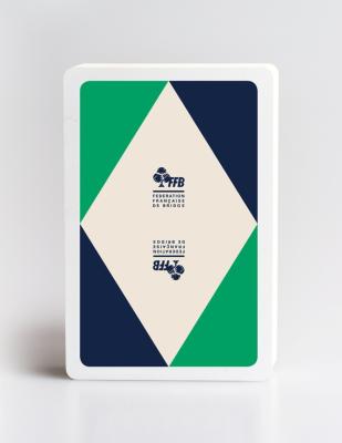 CARTES A JOUER MODÈLE COMPETITIONS BLEUES - DESIGN FRANÇAIS